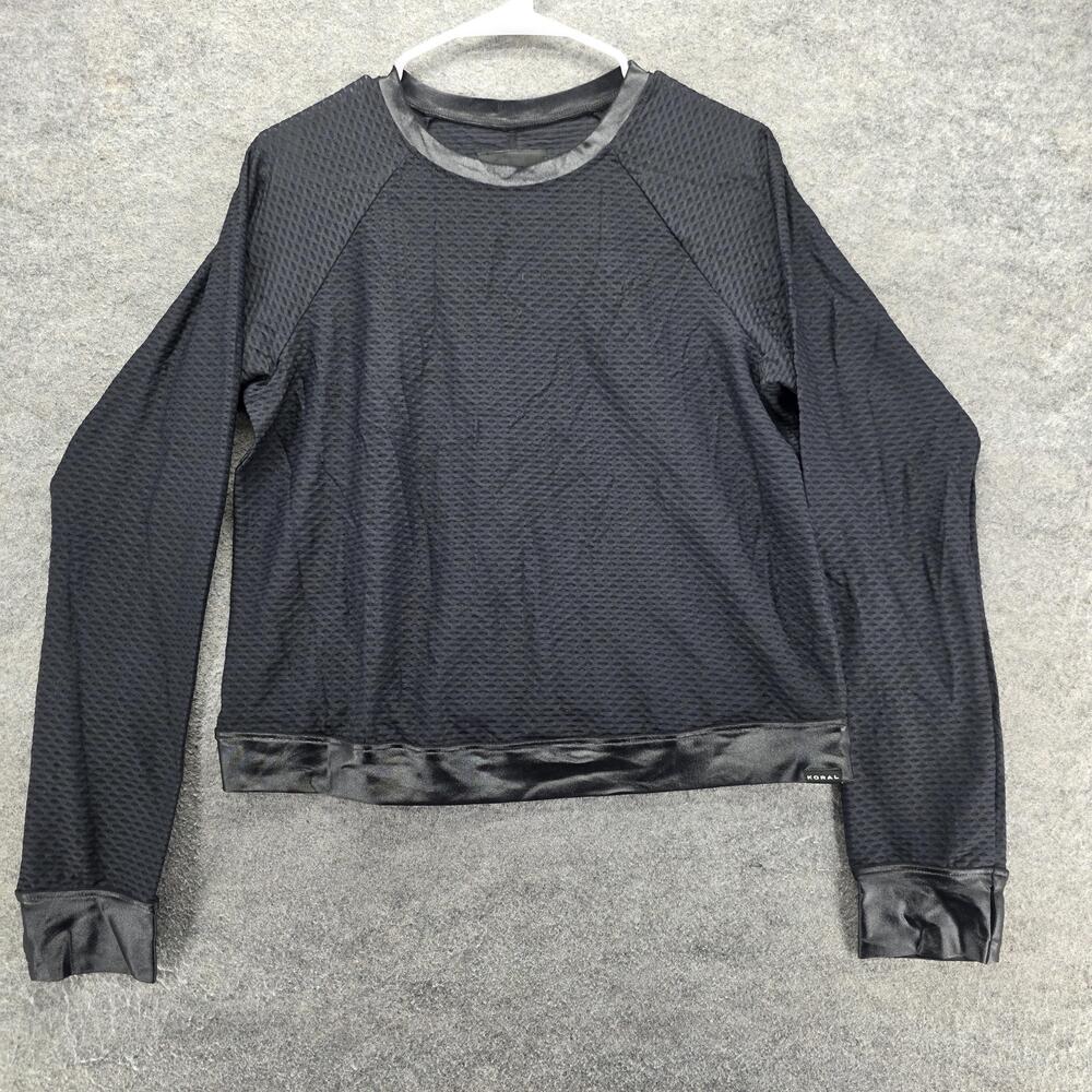 Koral Sweatshirt Womens M Black Pullover Mesh Lightweight Breathable Athletic